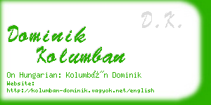 dominik kolumban business card